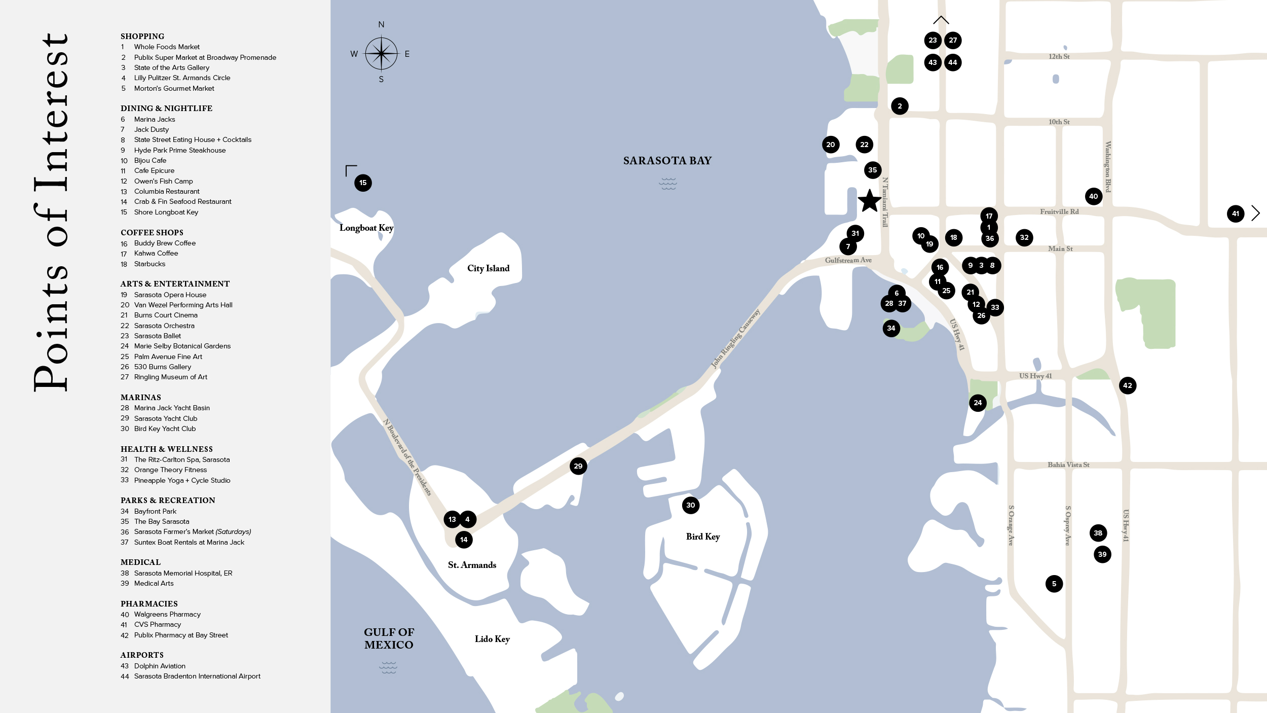 The Ritz Carlton Residences Points of Interest Map