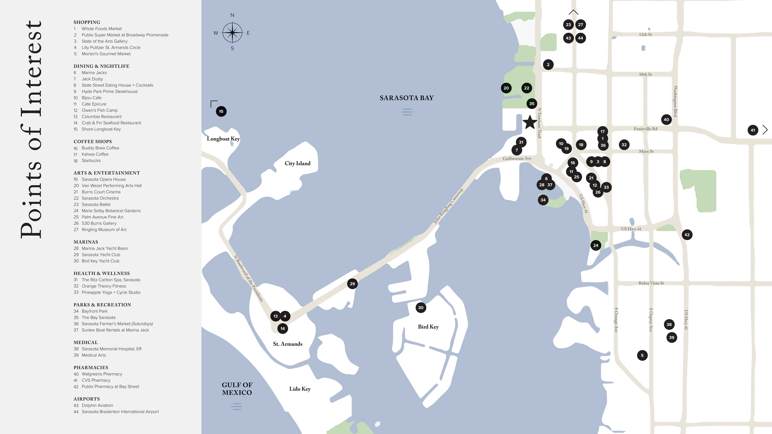 The Ritz Carlton Residences Points of Interest Map