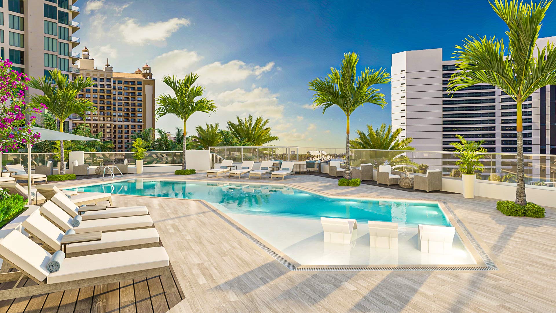 Exterior Pool Rendering of The Ritz-Carlton Residences Sarasota Bay