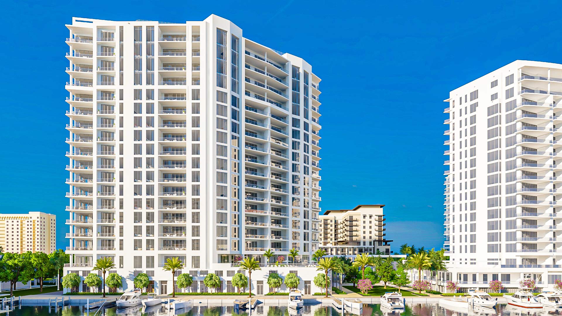 exterior rendering of the The Ritz-Carlton Residences Sarasota Bay