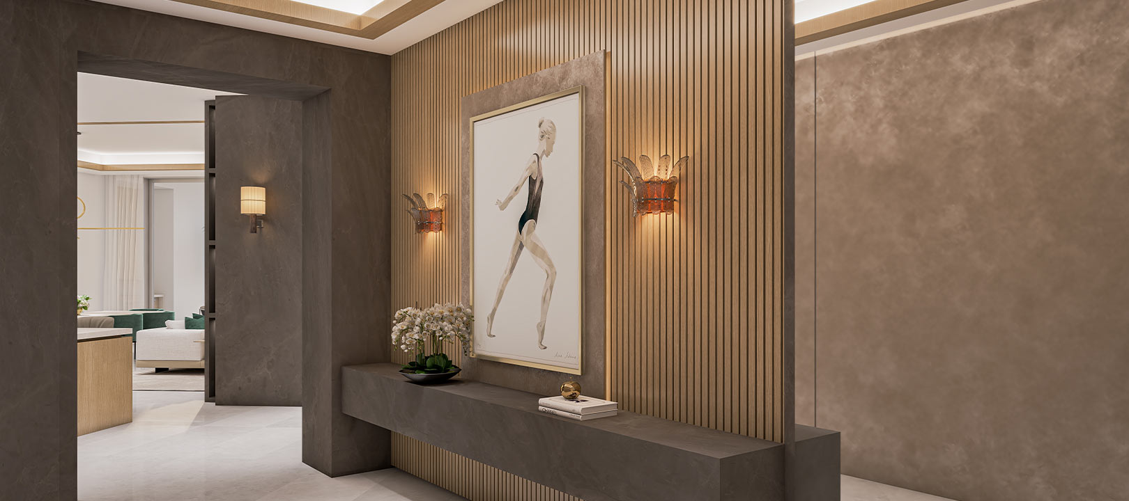 Foyer Residence C rendering The Ritz-Carlton Residences Sarasota Bay