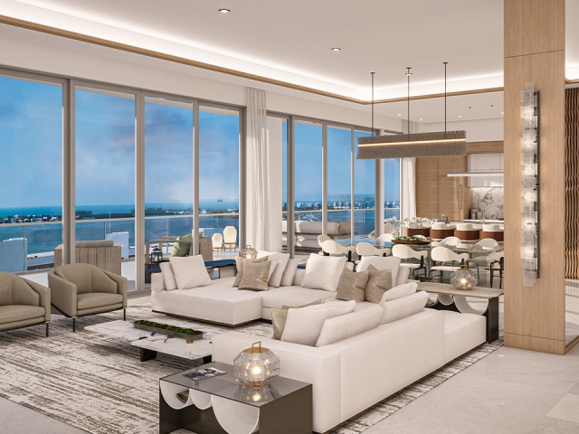 interior penthouse g rendering at The Ritz-Carlton Residences Sarasota Bay