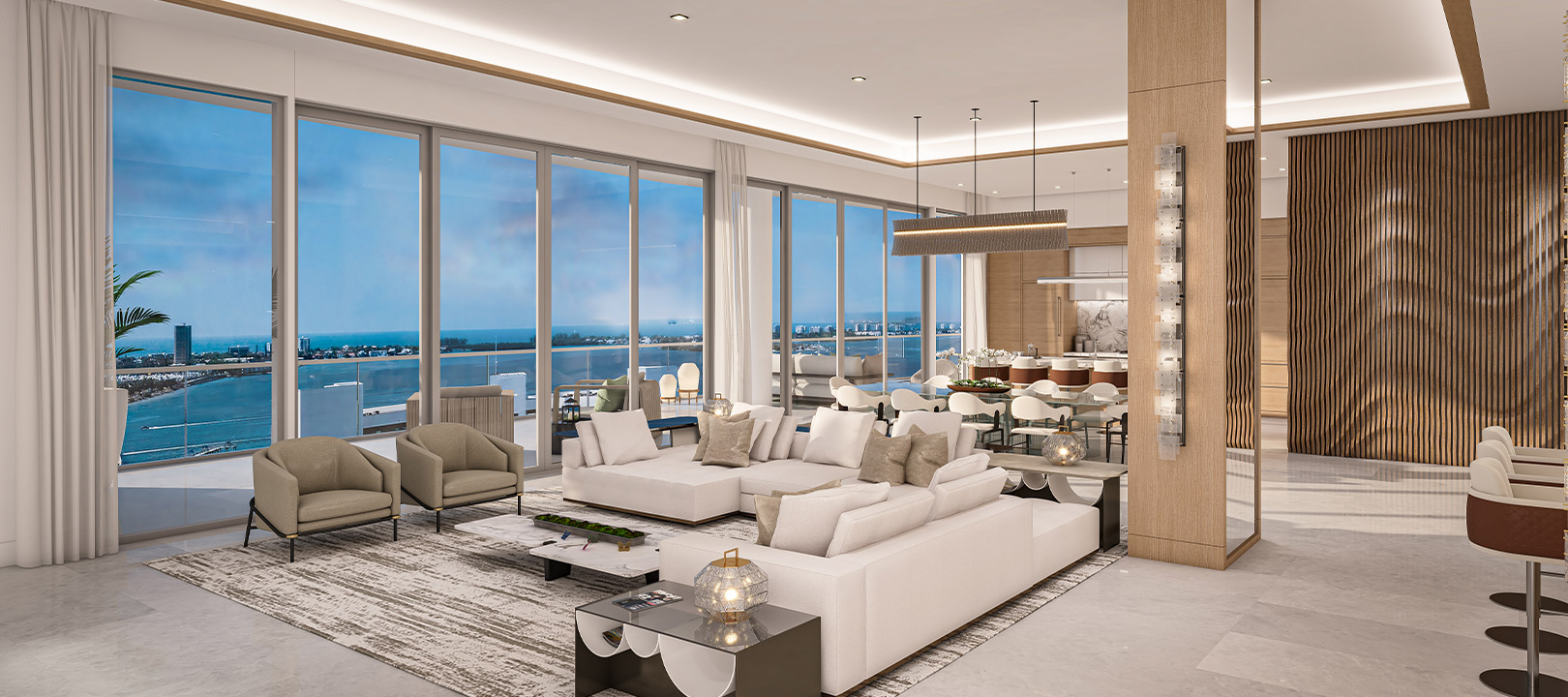 interior penthouse g rendering at The Ritz-Carlton Residences Sarasota Bay