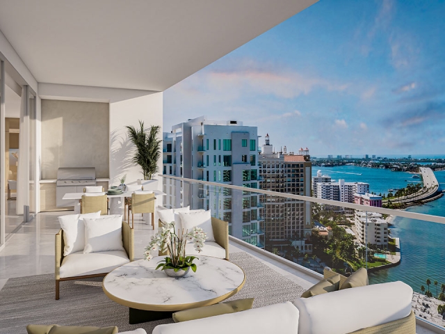 Terrace Rendering Residence B The Ritz-Carlton Residences Sarasota Bay