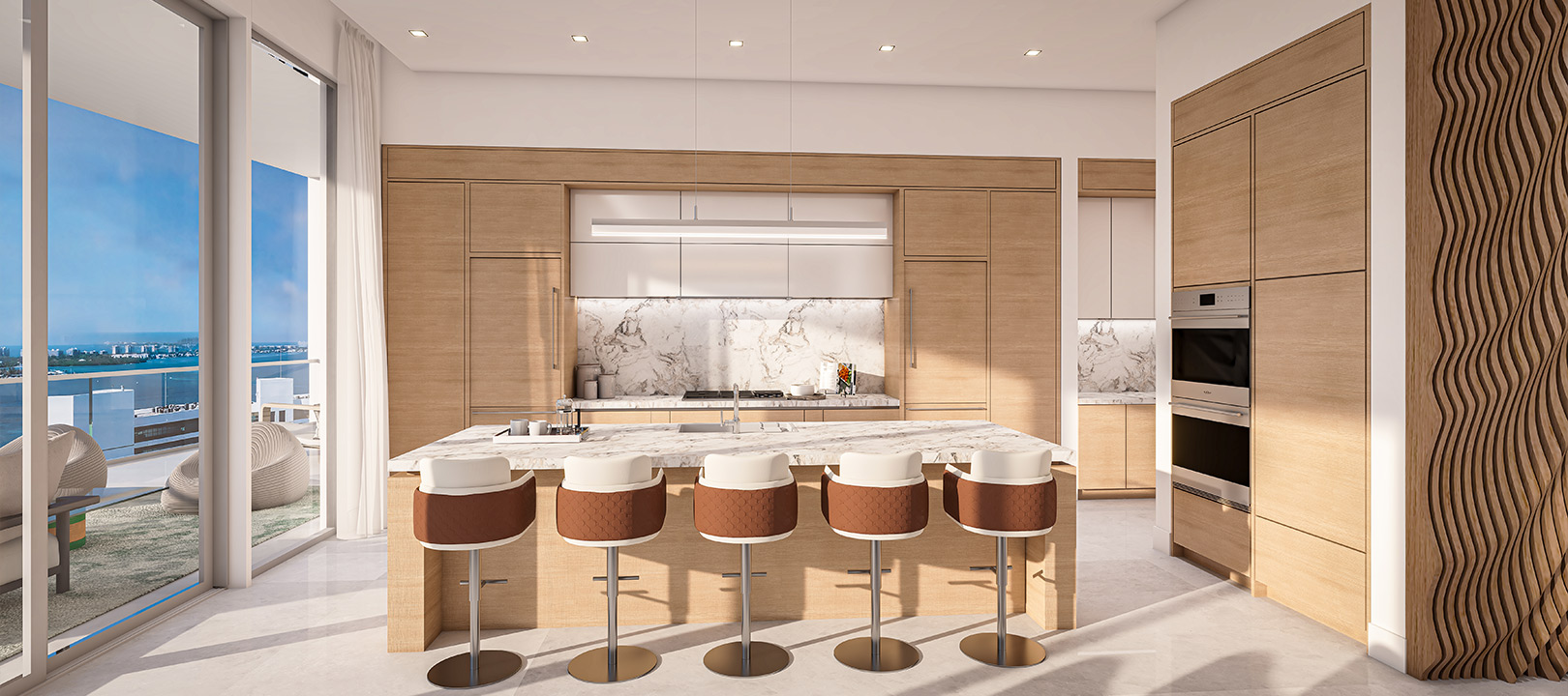 interior rendering of penthouse g kitchen