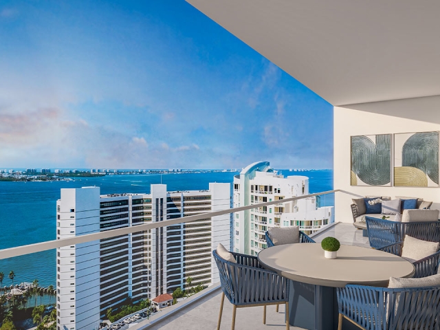 terrace rendering The Ritz-Carlton Residences Sarasota Bay