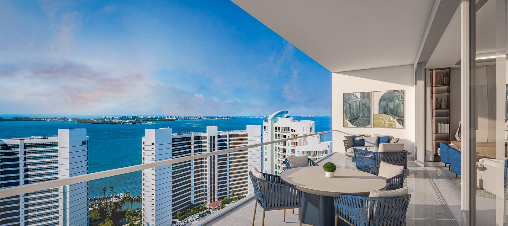 terrace rendering The Ritz-Carlton Residences Sarasota Bay