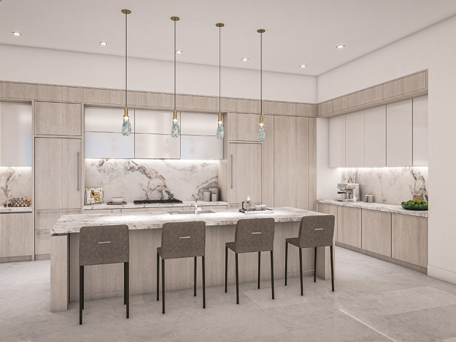 interior kitchen rendering penthouse h