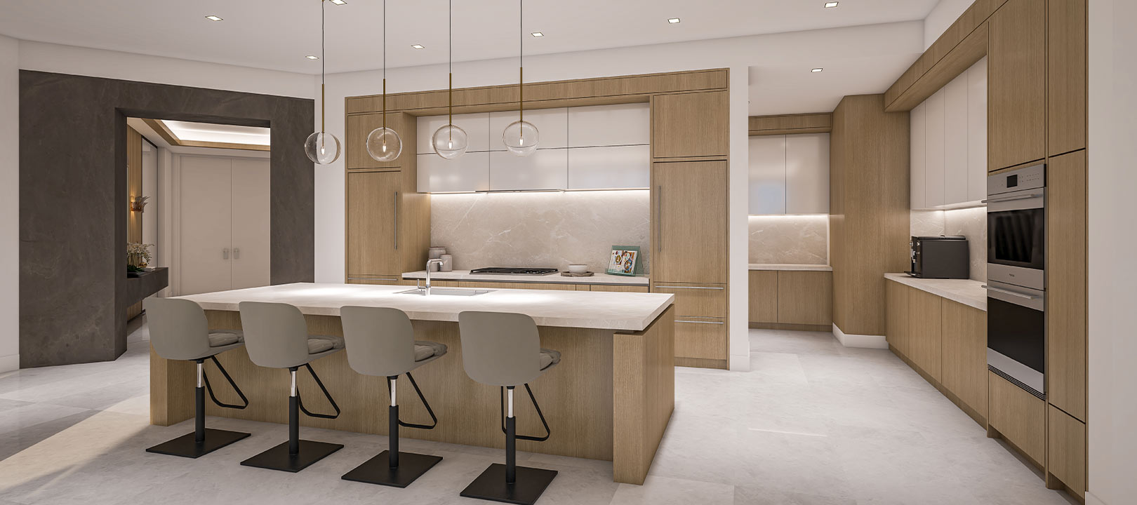 sarasota bay residence c kitchen rendering