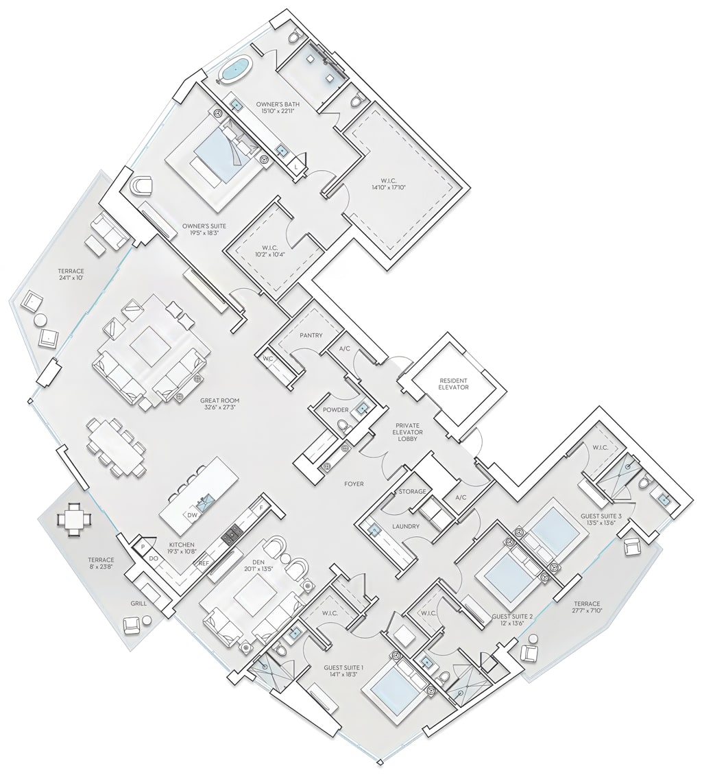 Penthouse F - Floorplan Image