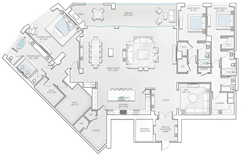 Penthouse H - Floorplan Image