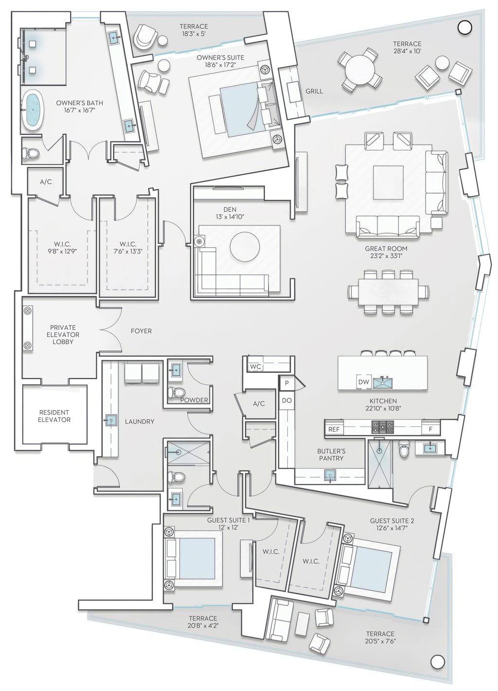 Penthouse J - Floorplan Image