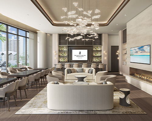 The Ritz-Carlton Residence Sarasota Bay Club Room Rendering