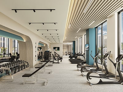 rendering of the Ritz Carlton Fitness Center