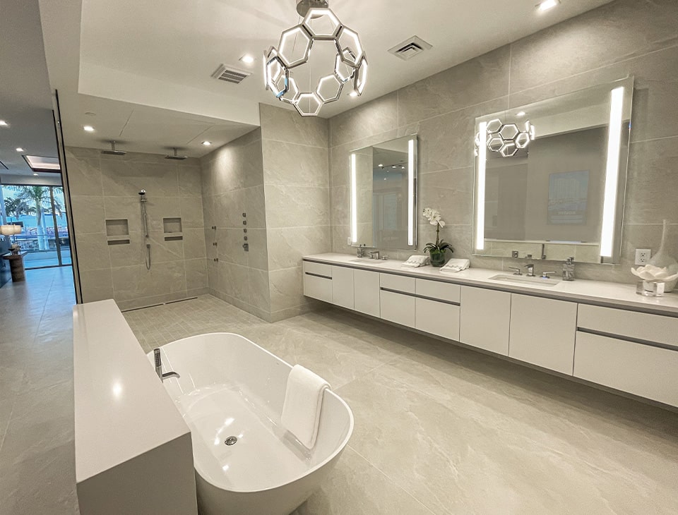 The Ritz-Carlton Sarasota Bay Bathroom Model at the Sales Gallery