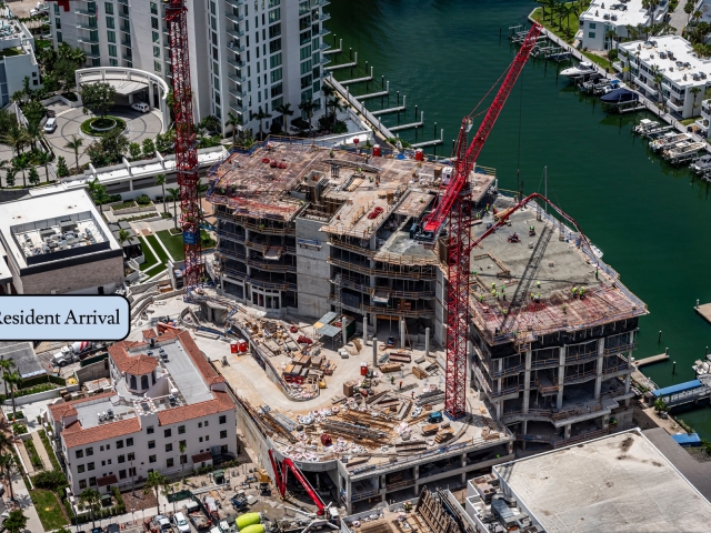 The Residences at Sarasota Bay Construction August 2025