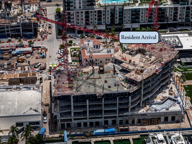 The Residences at Sarasota Bay Construction August 2025