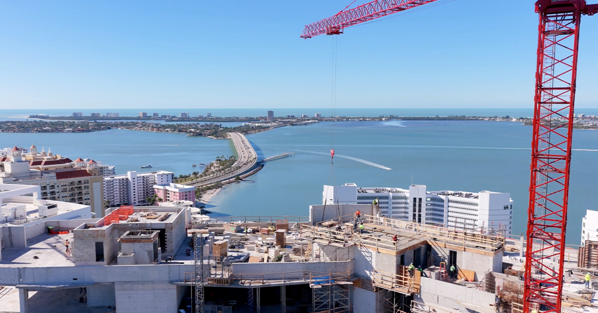 Ritz-Carlton Residences Sarasota Construction Topping Out