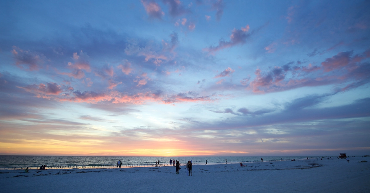 Sunset Lido Key Beach