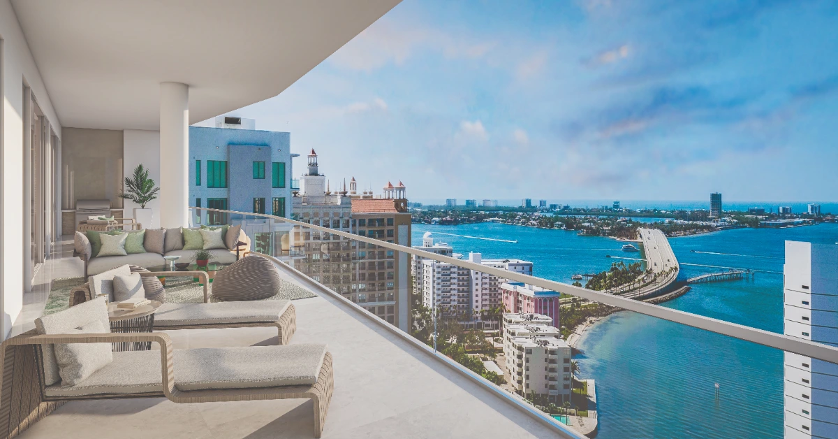 Terrace overlooking Sarasota Bay