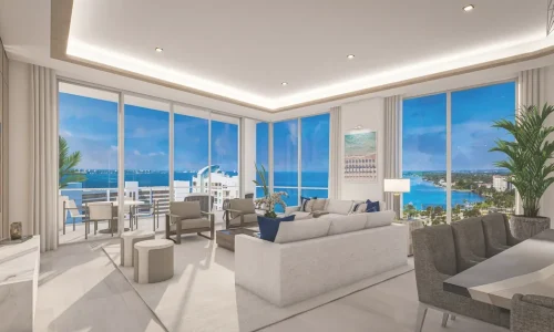 Nearly 60 Feet of Glass Wraps the Great Room of This Ritz-Carlton Private Residence